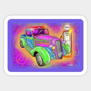 Psychedelic Truck Sticker